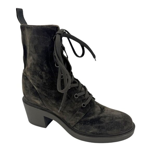 Gianvito Rossi Suede Combat Boots - Picture 2 of 8